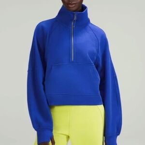 Lululemon Scuba Oversized Funnel-Neck Half Zip Blue Nile XS/S